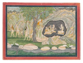 The Five Siddhas Make Their Way to the Kailasha Mountains